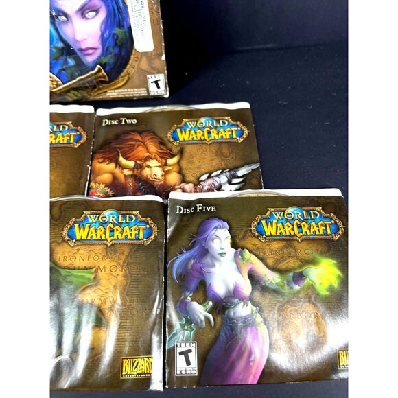 World Of Warcraft PC Game 5-Disc Set Blizzard Entertainment With Box & Guest Pas - Picture 3 of 5